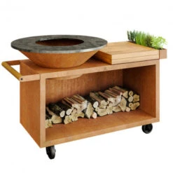 Pack Full Option Braséro Plancha OFYR Island Pro 100 Corten -Pas Cher Barbecue & Brasero Magasin pack s ofyr island pro 100 corten full option 1