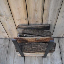 Équerre Range Bûches Forge De Rodez 1 M -Pas Cher Barbecue & Brasero Magasin paire d equerres mur de buches 1 metre 5