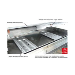 Plancha électrique Encastrable Inox Planet Oasi 60 Lisse 1 Feu 60 X 40 -Pas Cher Barbecue & Brasero Magasin plancha electrique planet inox oasis 60 lisse avec couvercle 3