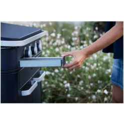 Plancha Gaz Eno 80 Enosign Blue Navy 3 Brûleurs 70 X 40 Avec Couvercle -Pas Cher Barbecue & Brasero Magasin plancha enosign gaz 80 bleu navy capot 2