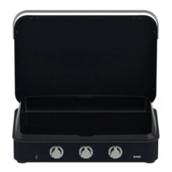 Plancha Gaz Eno 80 Enosign Blue Navy 3 Brûleurs 70 X 40 Avec Couvercle -Pas Cher Barbecue & Brasero Magasin plancha enosign gaz 80 bleu navy capot 5