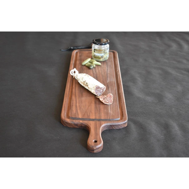 Planche à Découper Avec Rigole En Noyer 19 X 78 Cm 7 Planche à Découper Avec Rigole En Noyer 19 X 78 Cm – Image 7