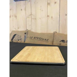 Planche à Découper Avec Rigole En Bambou 50 X 40 Cm -Pas Cher Barbecue & Brasero Magasin planche a decouper l noir 2