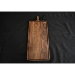 Planche à Découper Avec Rigole En Noyer 34 X 70 Cm -Pas Cher Barbecue & Brasero Magasin planche a decouper rectangular deutchdeluxes 34 x 70 cm 1