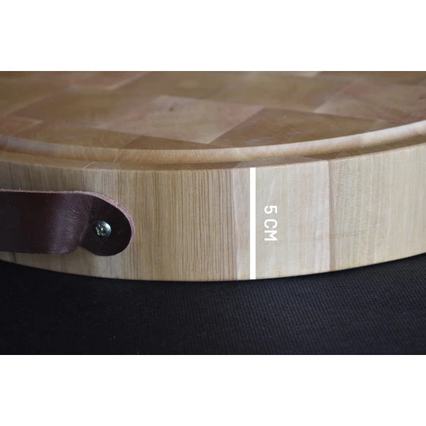Planche à Découper Ronde Avec Rigole En Bois Debout De Charme 57 X 40 Cm 4 Planche à Découper Ronde Avec Rigole En Bois Debout De Charme 57 X 40 Cm – Image 4
