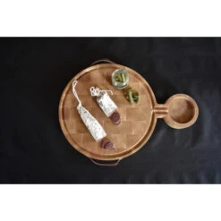 Planche à Découper Ronde Avec Rigole En Bois Debout De Charme 57 X 40 Cm 11 Planche à Découper Ronde Avec Rigole En Bois Debout De Charme 57 X 40 Cm -Pas Cher Barbecue & Brasero Magasin planche a decouper ronde 57x40x5cm 4
