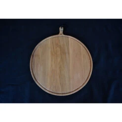 Planche à Découper Ronde Avec Rigole En Chêne Massif 60 Cm -Pas Cher Barbecue & Brasero Magasin planche a decouper ronde dutchdeluxes 60 cm 1