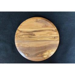 Planche à Découper En Olivier Ronde 23 Cm -Pas Cher Barbecue & Brasero Magasin planche a decouper ronde olivier 22cm 1