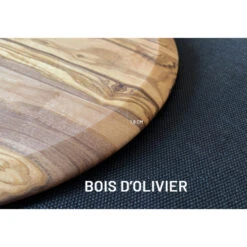 Planche à Découper En Olivier Ronde 23 Cm -Pas Cher Barbecue & Brasero Magasin planche a decouper ronde olivier 22cm 2