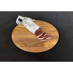 Planche à Découper En Olivier Ronde 23 Cm -Pas Cher Barbecue & Brasero Magasin planche a decouper ronde olivier 22cm 3