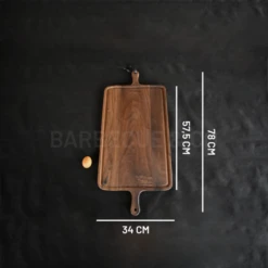 Planche à Découper Avec Rigole En Noyer 34 X 78 Cm