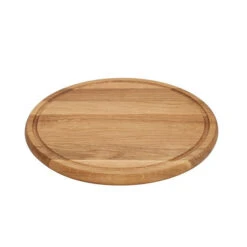 Planche à Pizza Avec Rigole En Chêne 35cm -Pas Cher Barbecue & Brasero Magasin planche a pizza wood4 epais dia 35cm avec rigole 1