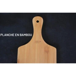 Planche à Découper En Bambou 34 X 14 Cm -Pas Cher Barbecue & Brasero Magasin planche bambou avec manche 34x14 4