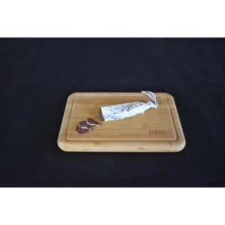 Planche à Découper Avec Rigole En Bambou 35 X 24 Cm -Pas Cher Barbecue & Brasero Magasin planche bambou rect 350x240x30 4