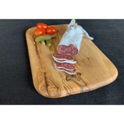 Planche à Découper En Olivier 30 X 20 Cm -Pas Cher Barbecue & Brasero Magasin planche bois vague olivier 30x20x16 3