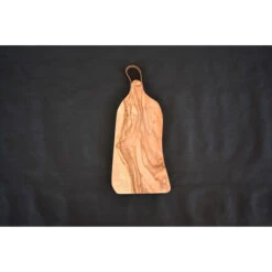 Planche à Découper En Olivier 41 X 19 Cm -Pas Cher Barbecue & Brasero Magasin planche en olivier anse cuir 41x19 2