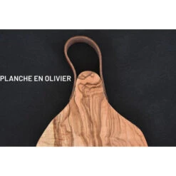 Planche à Découper En Olivier 41 X 19 Cm -Pas Cher Barbecue & Brasero Magasin planche en olivier anse cuir 41x19 4