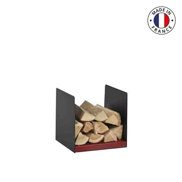 Porte Bûches Icar Noir & Bordeaux 1 Porte Bûches Icar Noir & Bordeaux