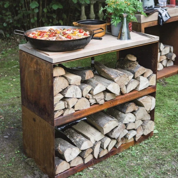 Rangement Bois OFYR Corten 45 X 100 X 88 Cm 2 Rangement Bois OFYR Corten 45 X 100 X 88 Cm – Image 2