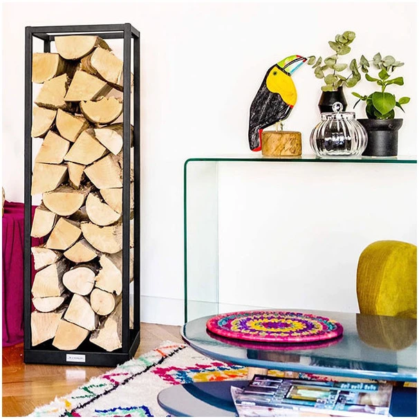 Rangement Bois Original Actuel Noir 2 Rangement Bois Original Actuel Noir – Image 2