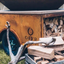 Remorque Pour Braséro XL OFYR Trailer Acier Corten -Pas Cher Barbecue & Brasero Magasin remorque trailer ofyr corten xl 1