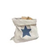 Sac à Bûches En Jute Motif étoile Anthracite