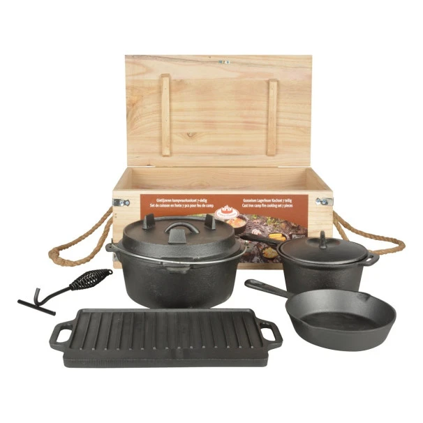 ESSCHERT DESIGN Set à Cuisiner En Fonte 7 Pièces Feu De Camp 1 ESSCHERT DESIGN Set à Cuisiner En Fonte 7 Pièces Feu De Camp