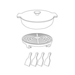Set OFYR De Casserole Et Spatules Pour Tabl'O -Pas Cher Barbecue & Brasero Magasin set casseroles spatules pour tabl o ofyr 1
