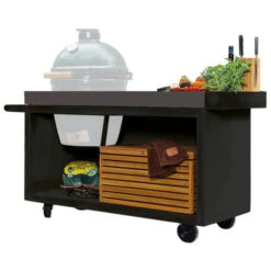 Table OFYR Pro 135 Black / Béton Pour Big Green Egg -Pas Cher Barbecue & Brasero Magasin table black pro 135 ofyr concrete bge 2