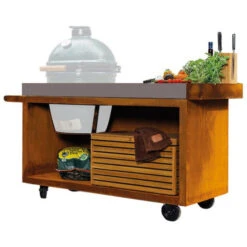 Table OFYR Pro 135 Corten / Béton Pour Big Green Egg -Pas Cher Barbecue & Brasero Magasin table corten pro 135 ofyr concrete bge 2