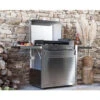 Ensemble Plancha Gaz Forge Adour Premium G75 Inox Sur Chariot + Capot
