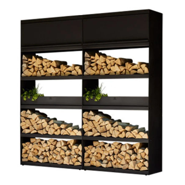 Rangement Bois OFYR Black 200 X 45 X 216 Cm 1 Rangement Bois OFYR Black 200 X 45 X 216 Cm
